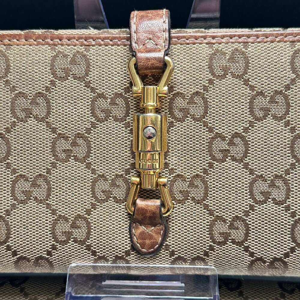 Gucci Jackie Monogram Horsebit Canvas Long Wallet - EUC - Picture 4 of 12